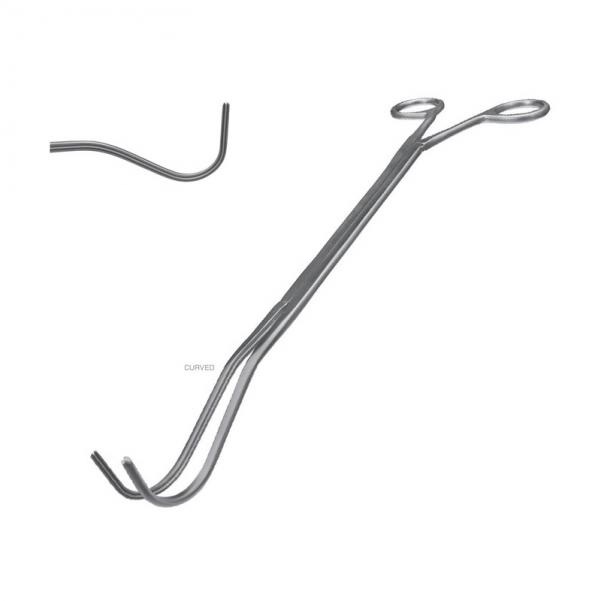 Harken #1 Clamp – 95 mm curved 1 x 2 DeBakey Atraumatick jaws