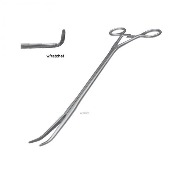 Right angle dissector – DeBakey/Cooley serrated jaws, w/ratchet