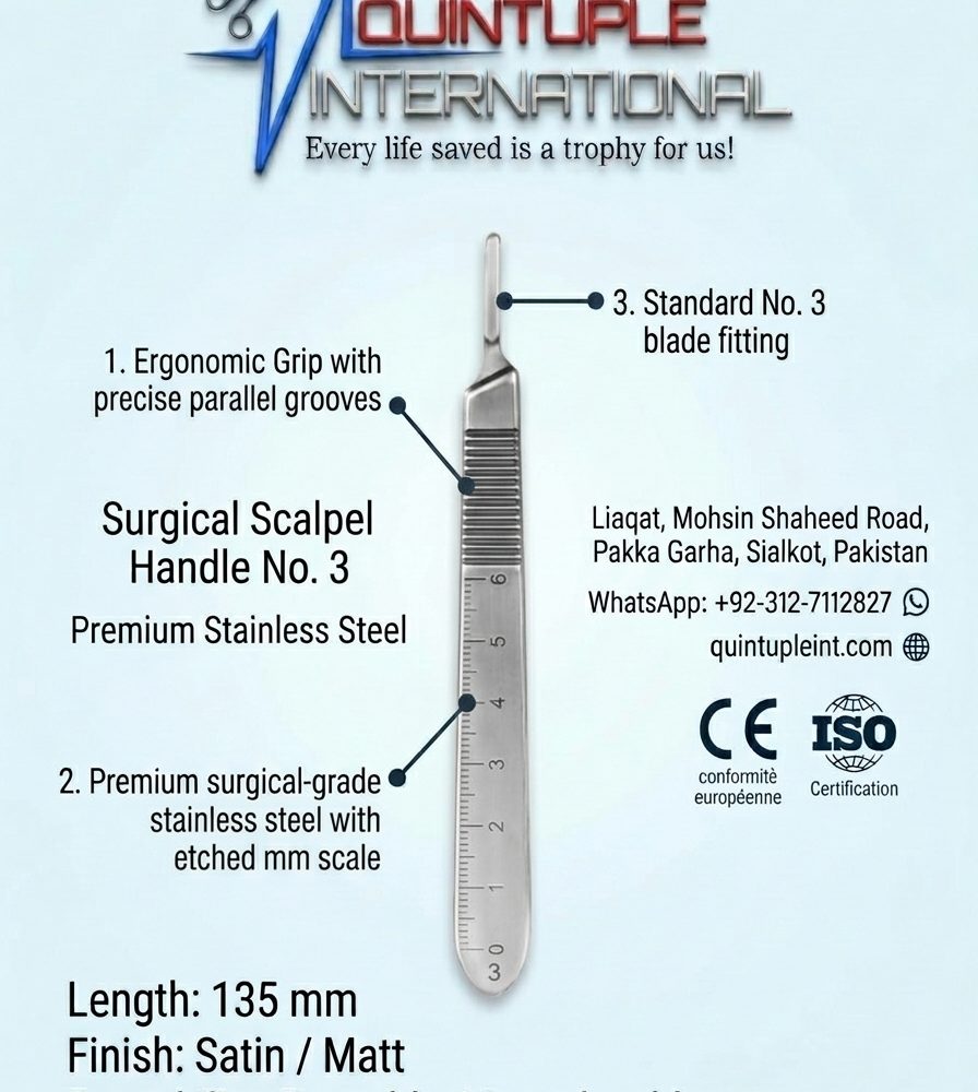 Scalpel Handle No. 3 with Scale | Quintuple International
