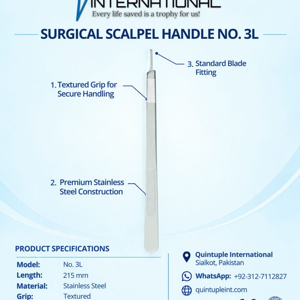 Scalpel Handle 3L – Stainless Steel | Quintuple International